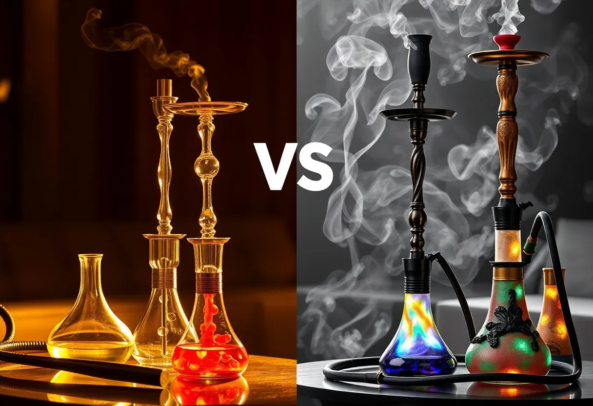 glass hookahs vs resin hookahs