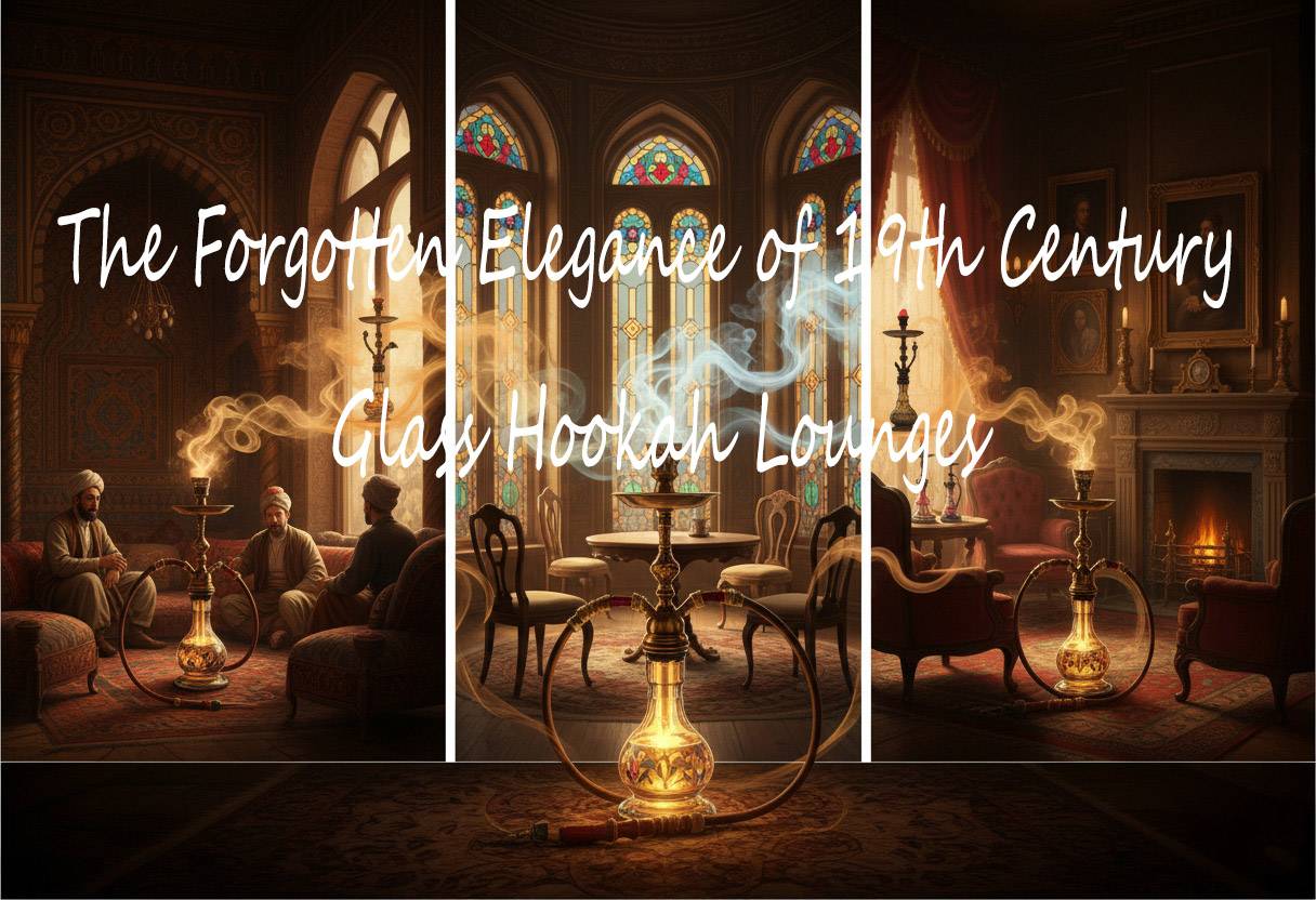 19th century glass hookah lounges