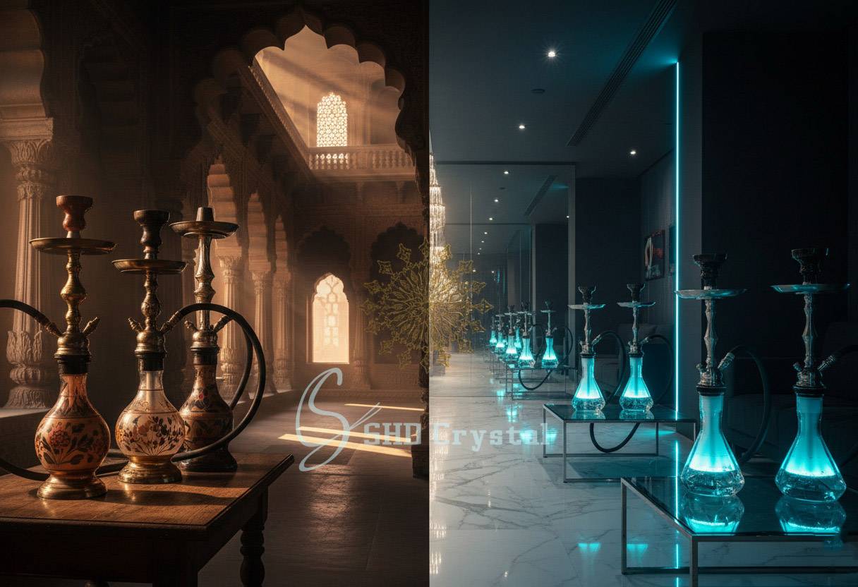 ancient Indian hookah craftsmanship