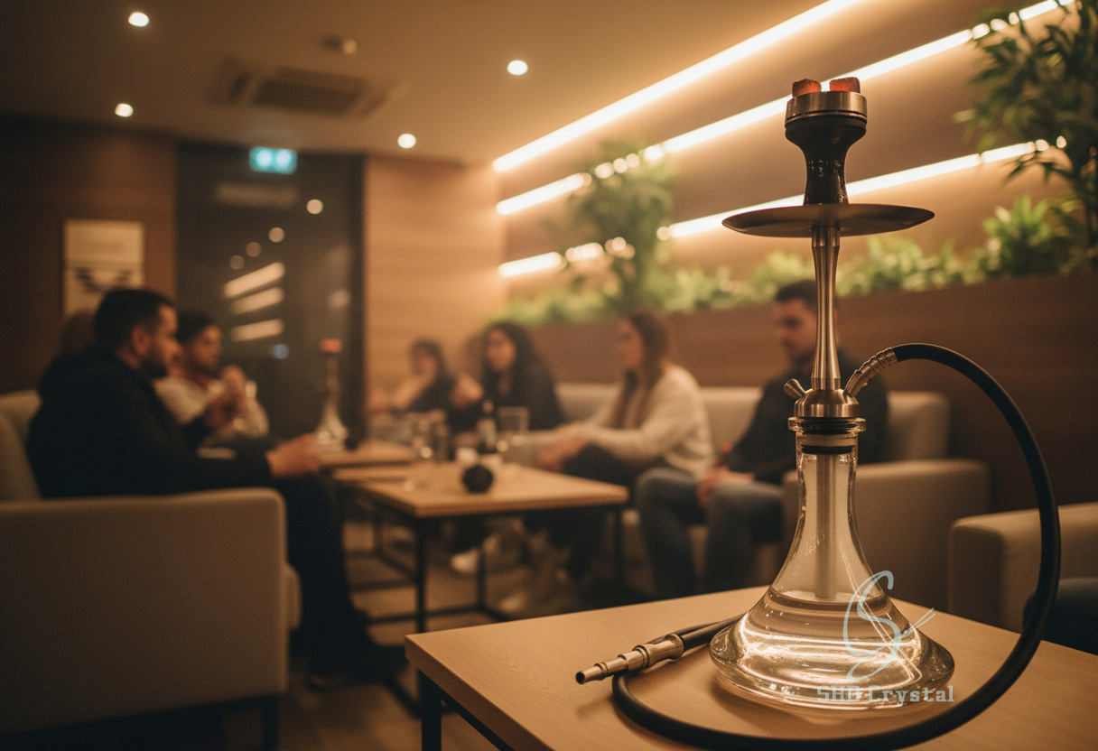 glass hookah smoking