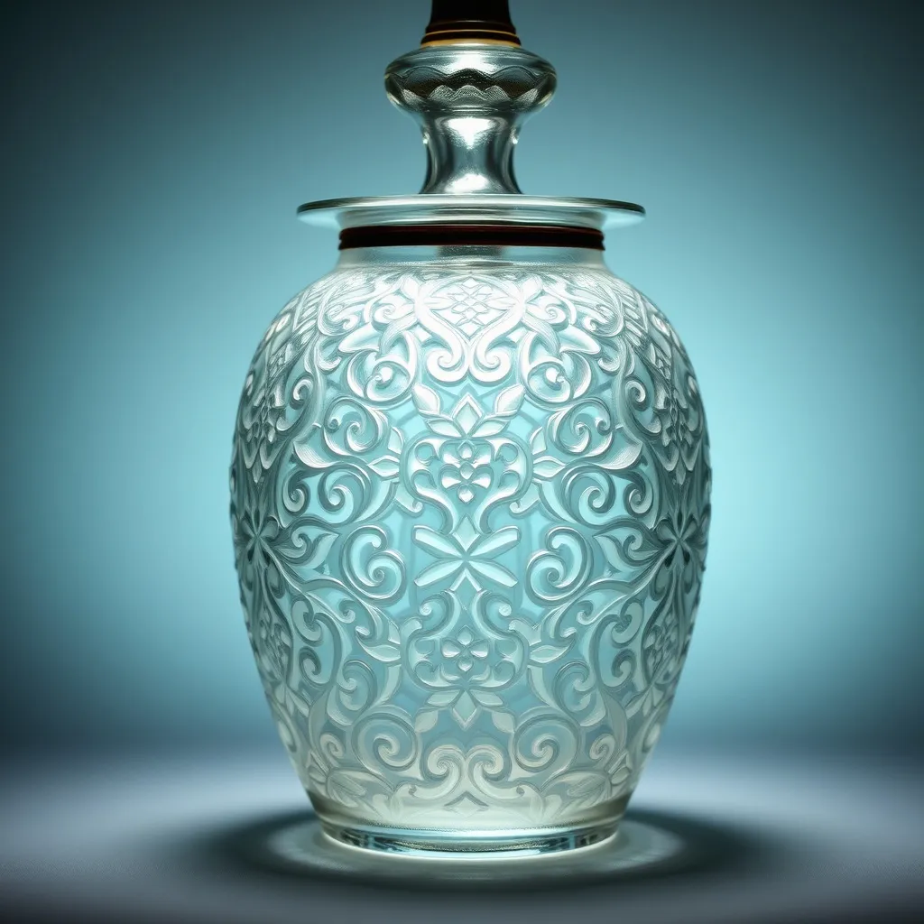 engraving patterns on hookah glass tank
