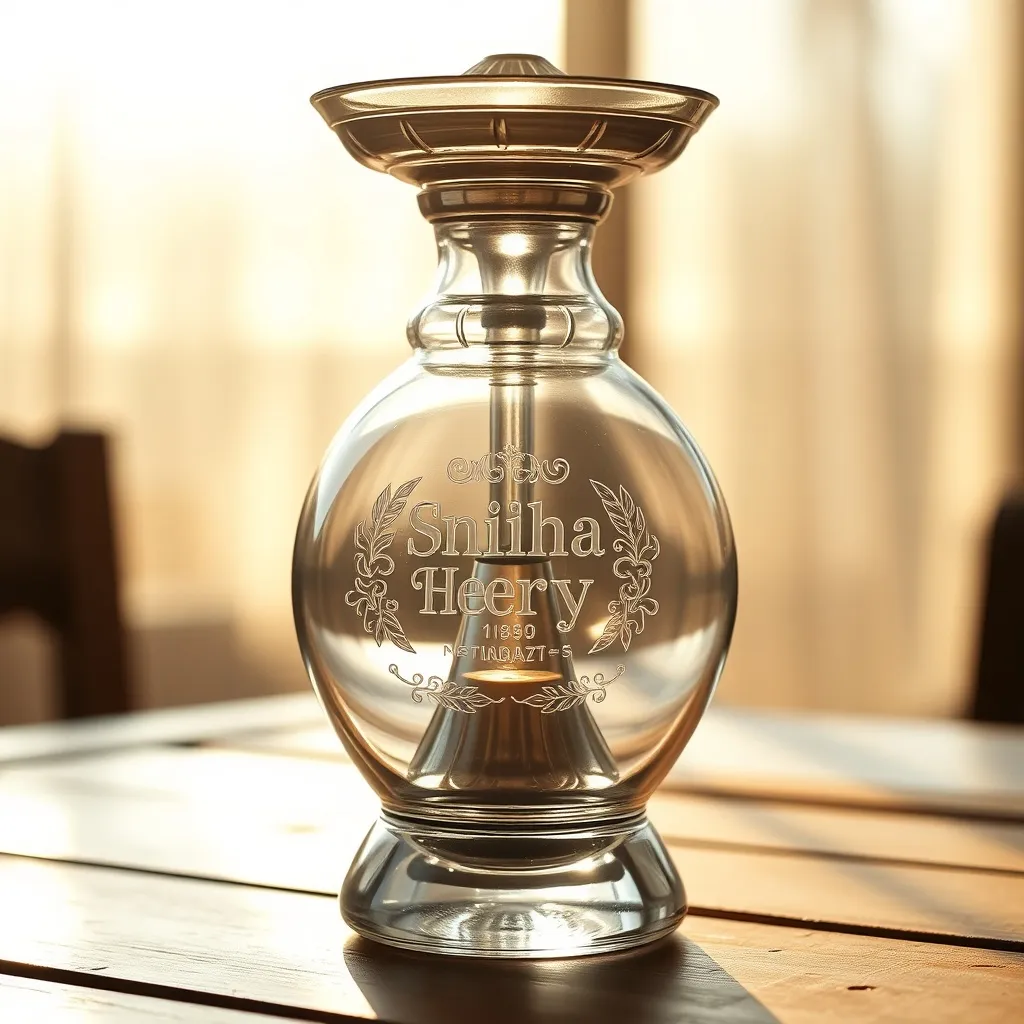 engraving patterns on hookah glass tank