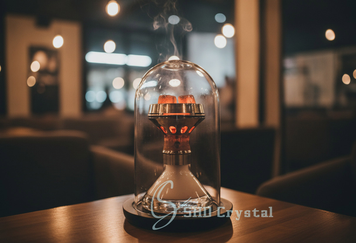 transparent glass hookah domes