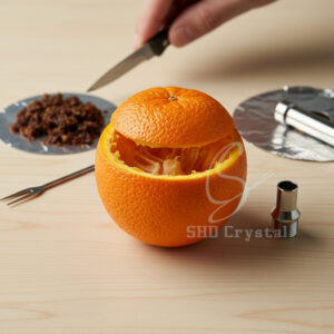 handmade orange bowl hookah