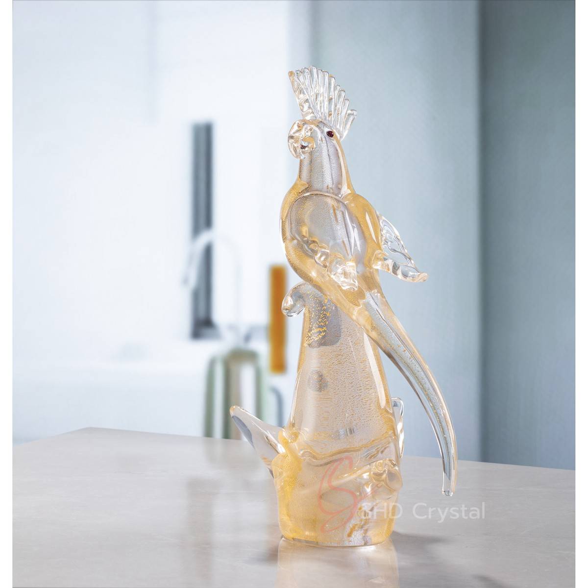 Gold Leaf Parrot Ornament