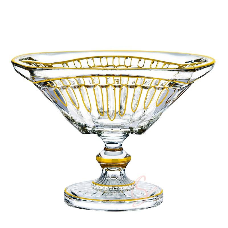 Gilded Crystal Footed Bowl