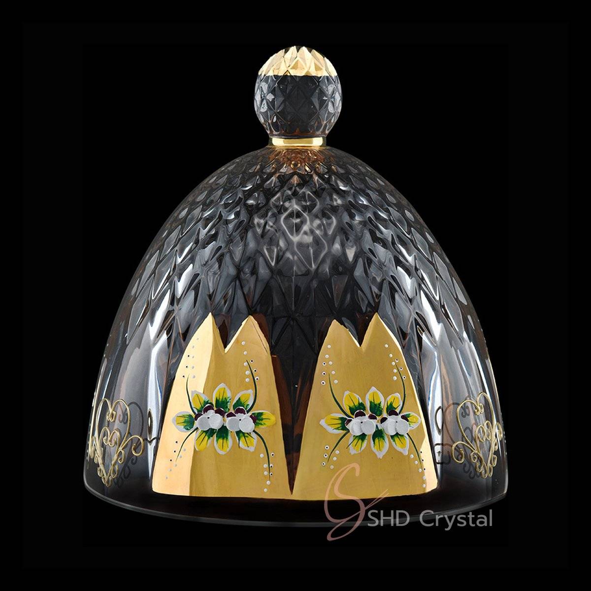 Egg-Shaped Enamel Crystal Snack Jar with Lid