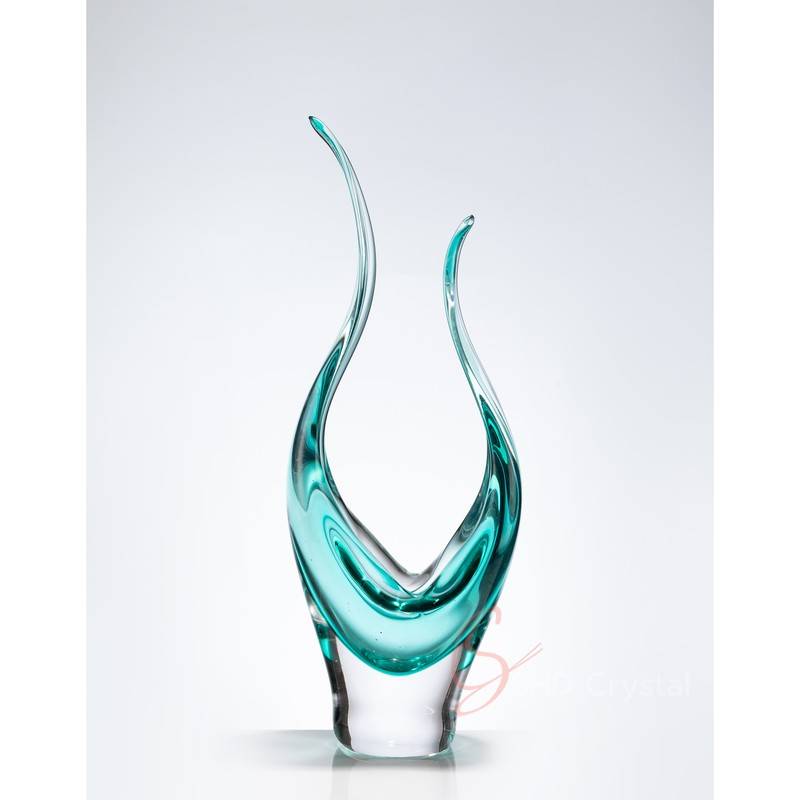 Transparent Green Art Decorative Sculpture