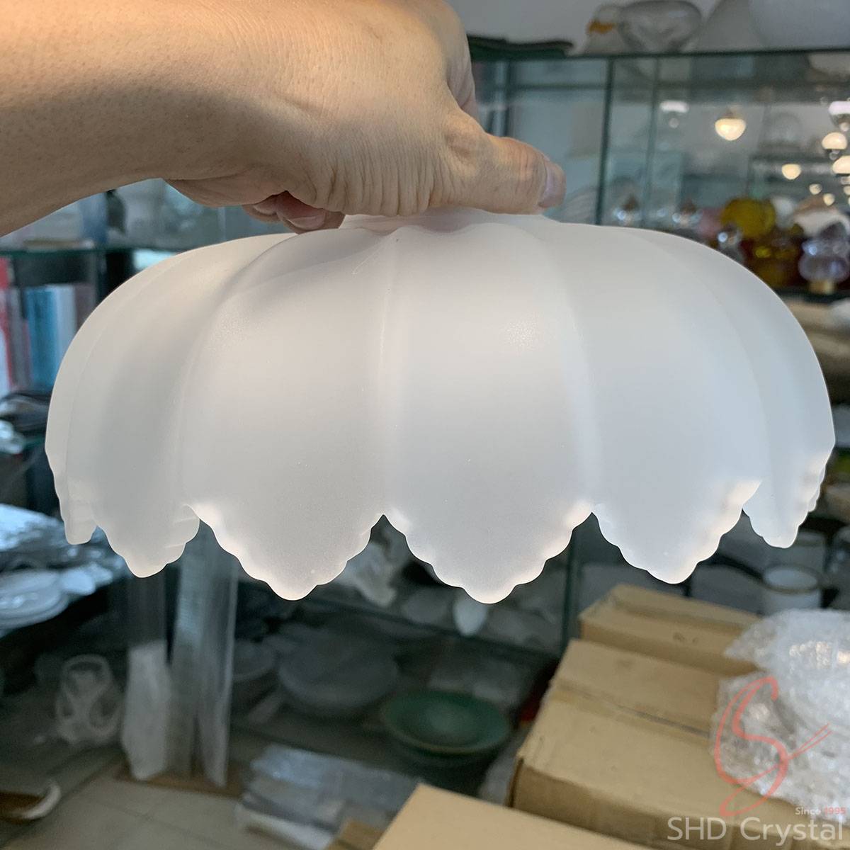custom glass lampshade