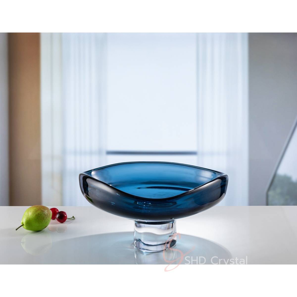Blue Gradient Crystal Dinner Plate