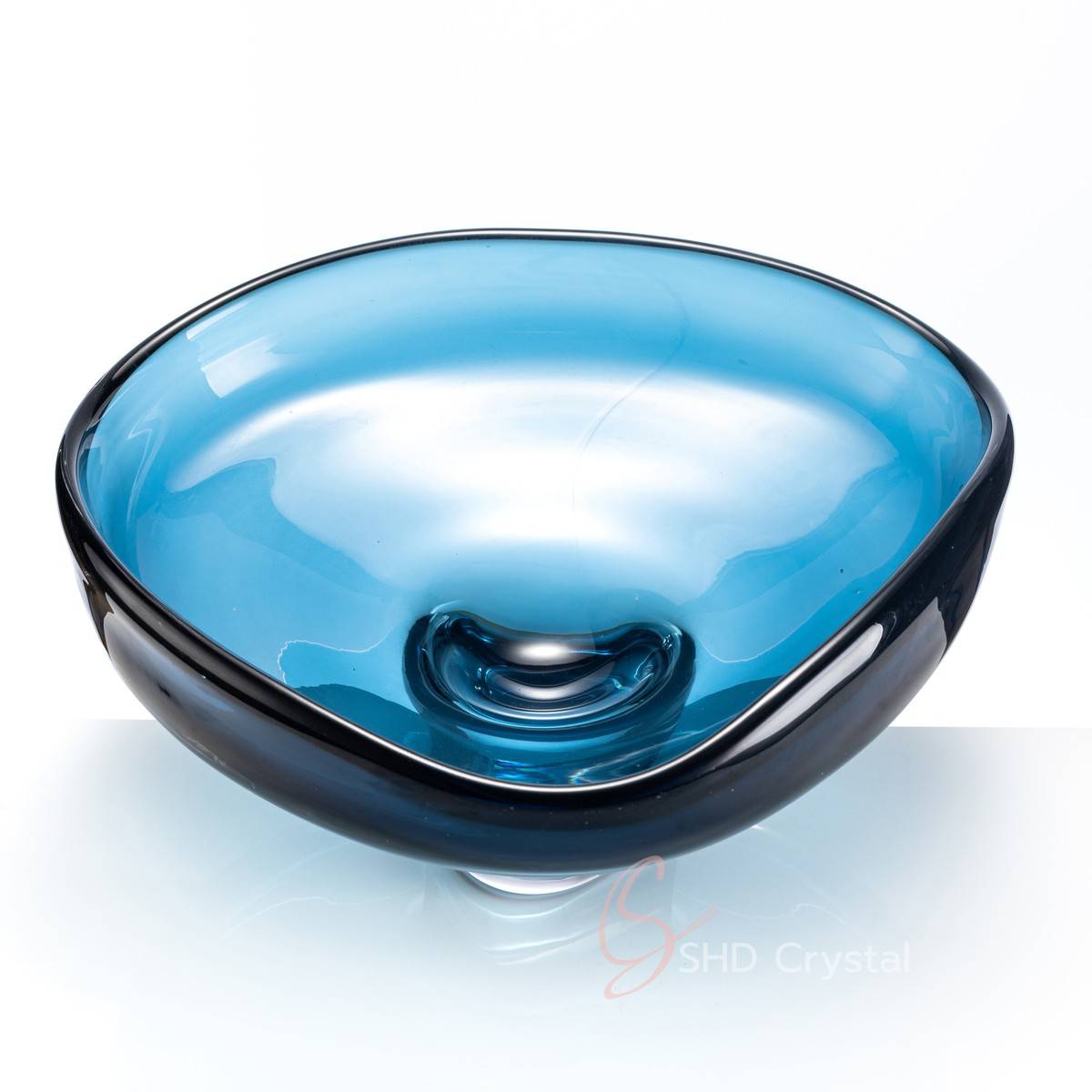 Blue Gradient Crystal Dinner Plate