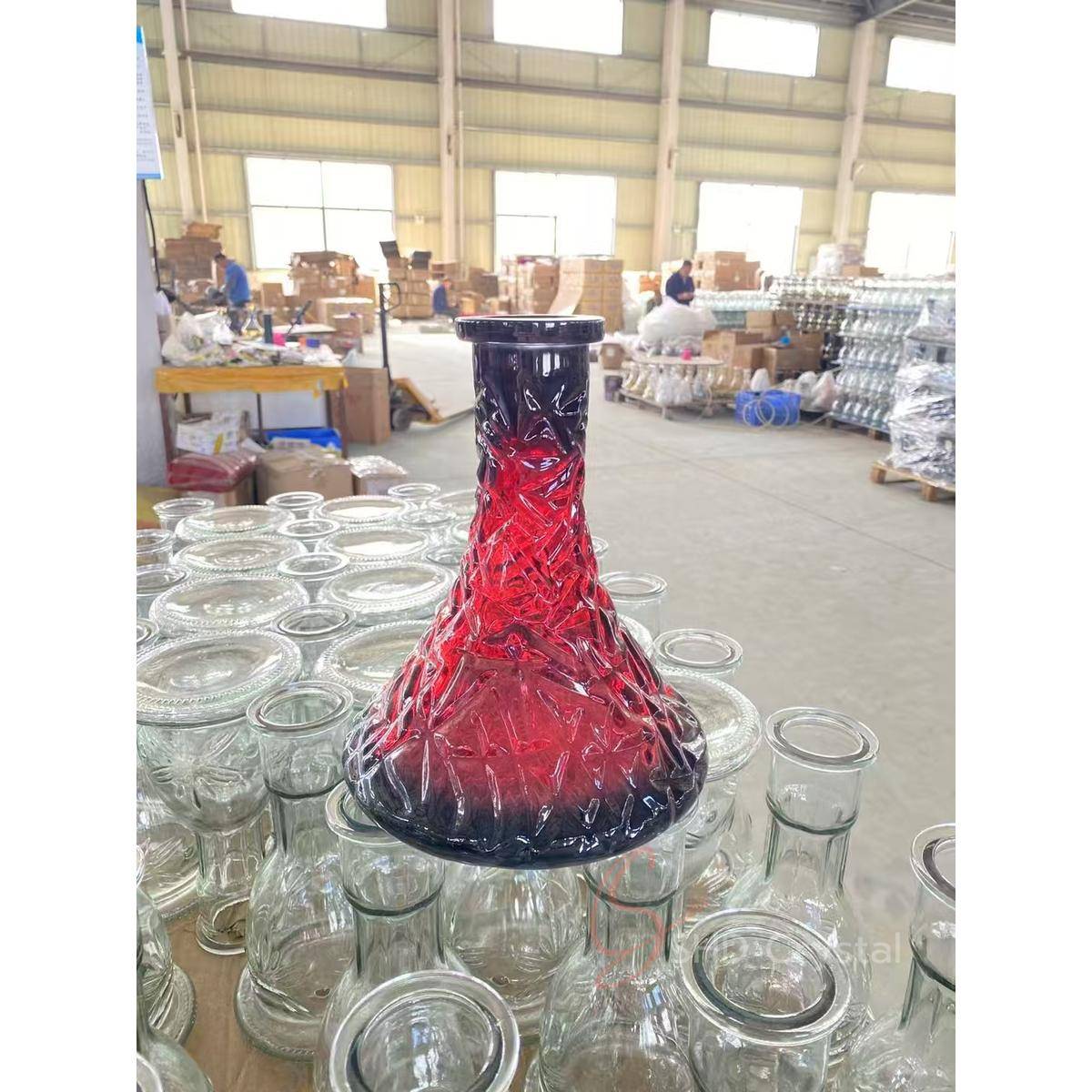 Cracked Pattern Engraved Hookah Base