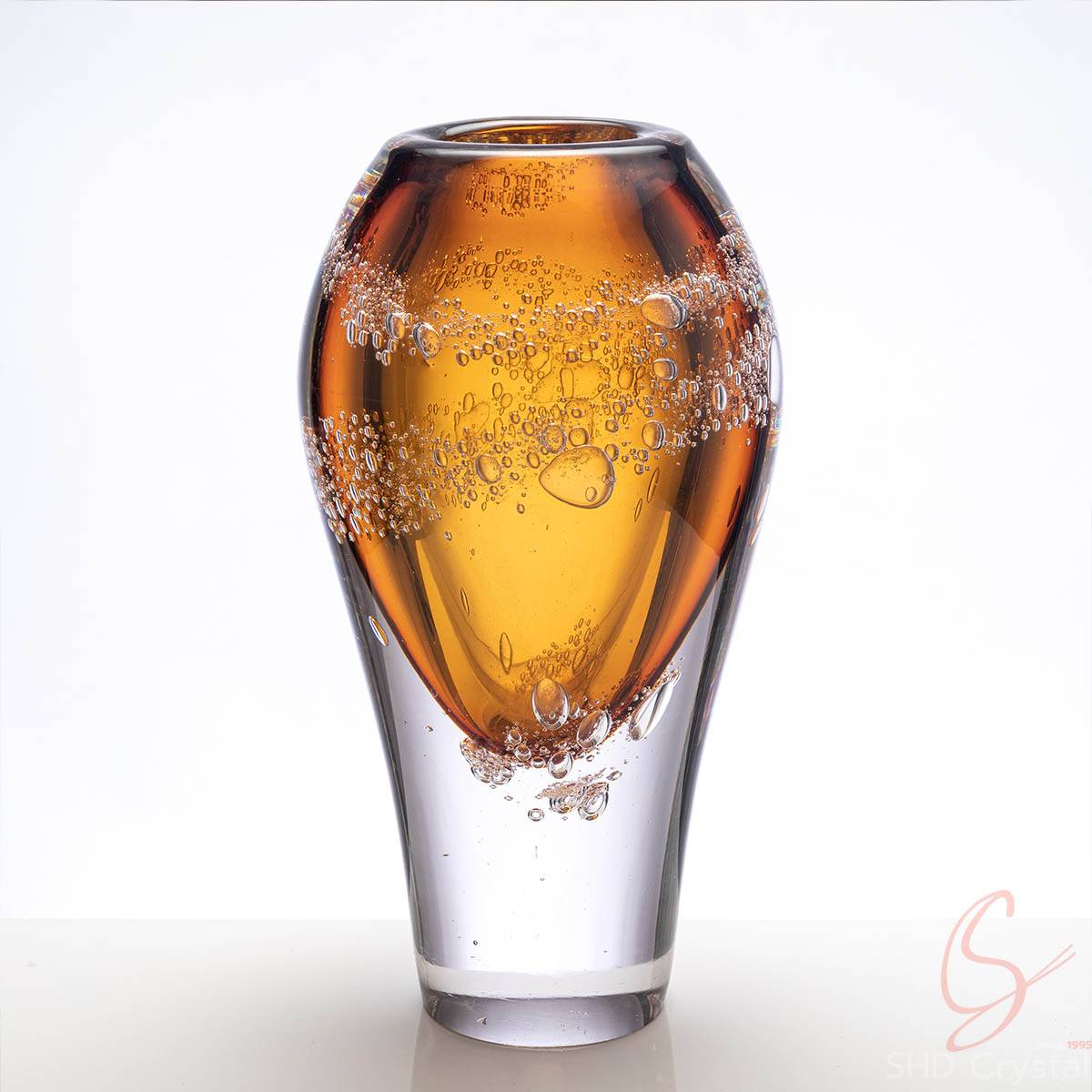 Captured Amber Crystal Vase