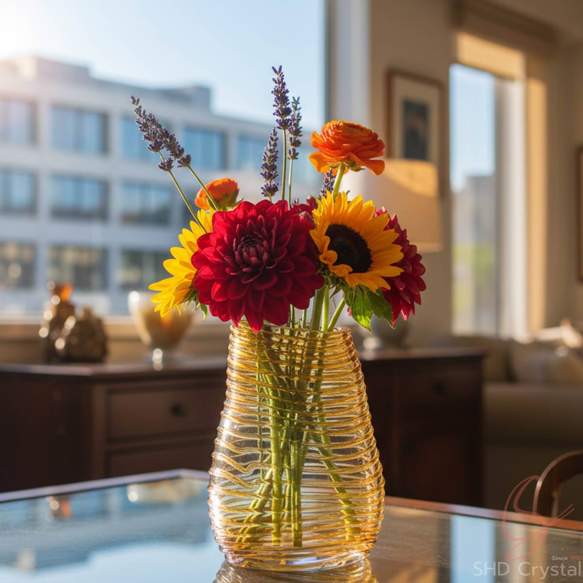 Heart of Beeswax Crystal Vase