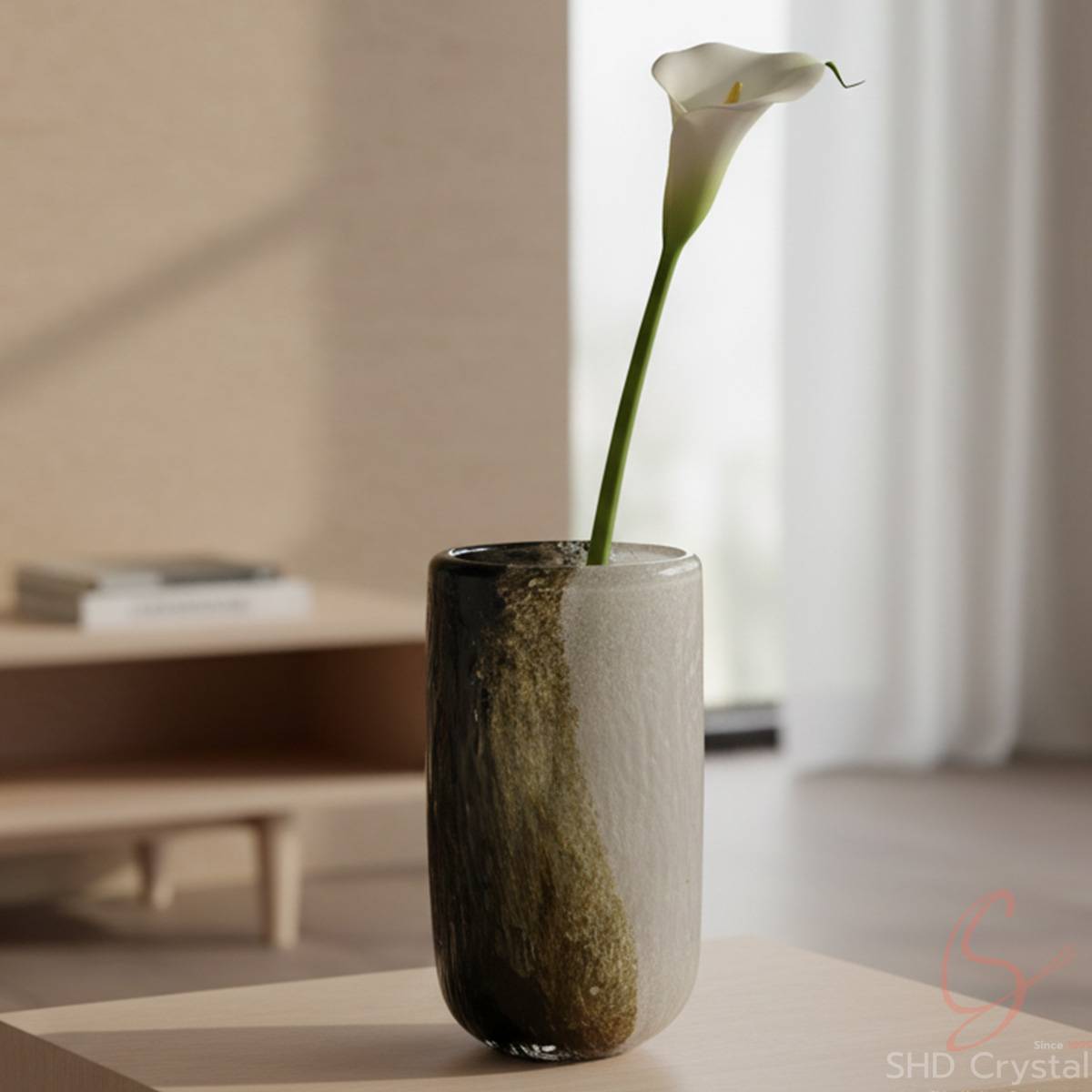 Ink-stained Glacier Crystal Vase