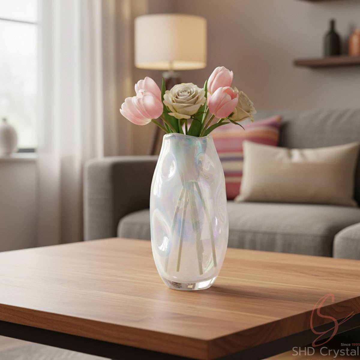 Iridescent Silence Crystal Vase