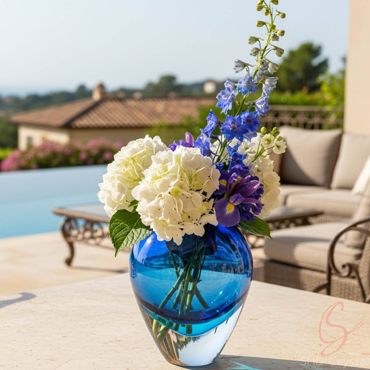 Ocean Core Crystal Vase