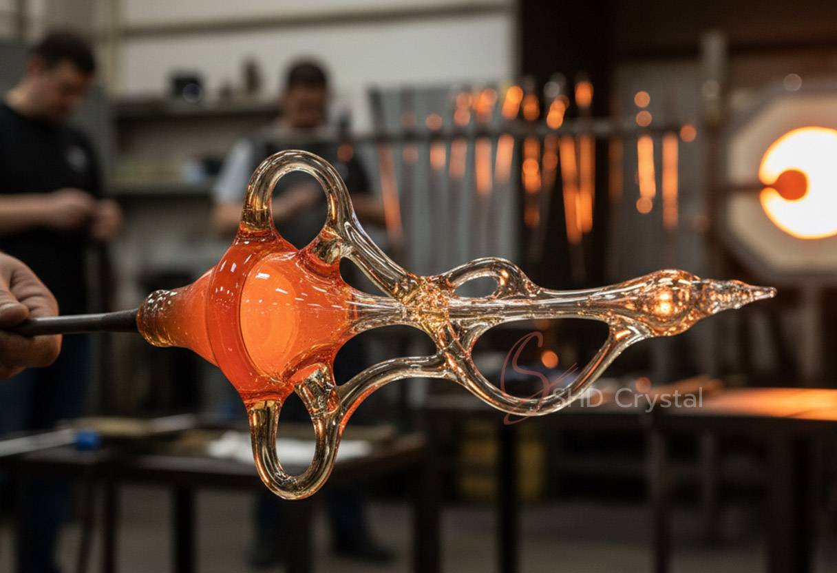 glass drawing and shaping