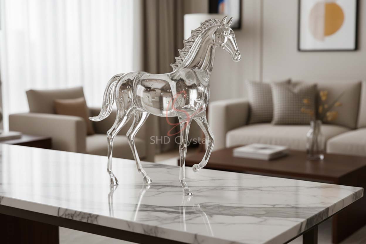 blown glass horse