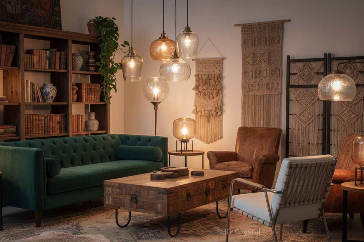 bohemian style glass lamp shades factory