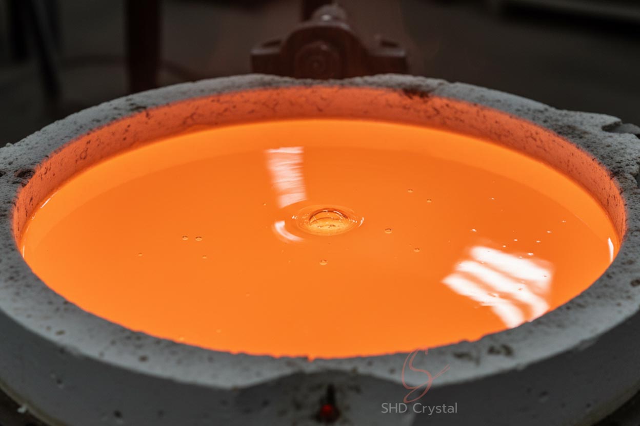 cast crystal glass technique