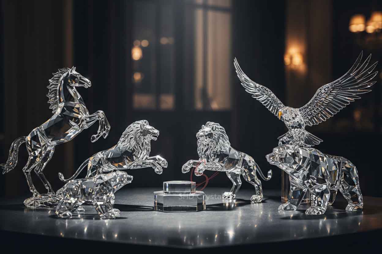 crystal animal figurines