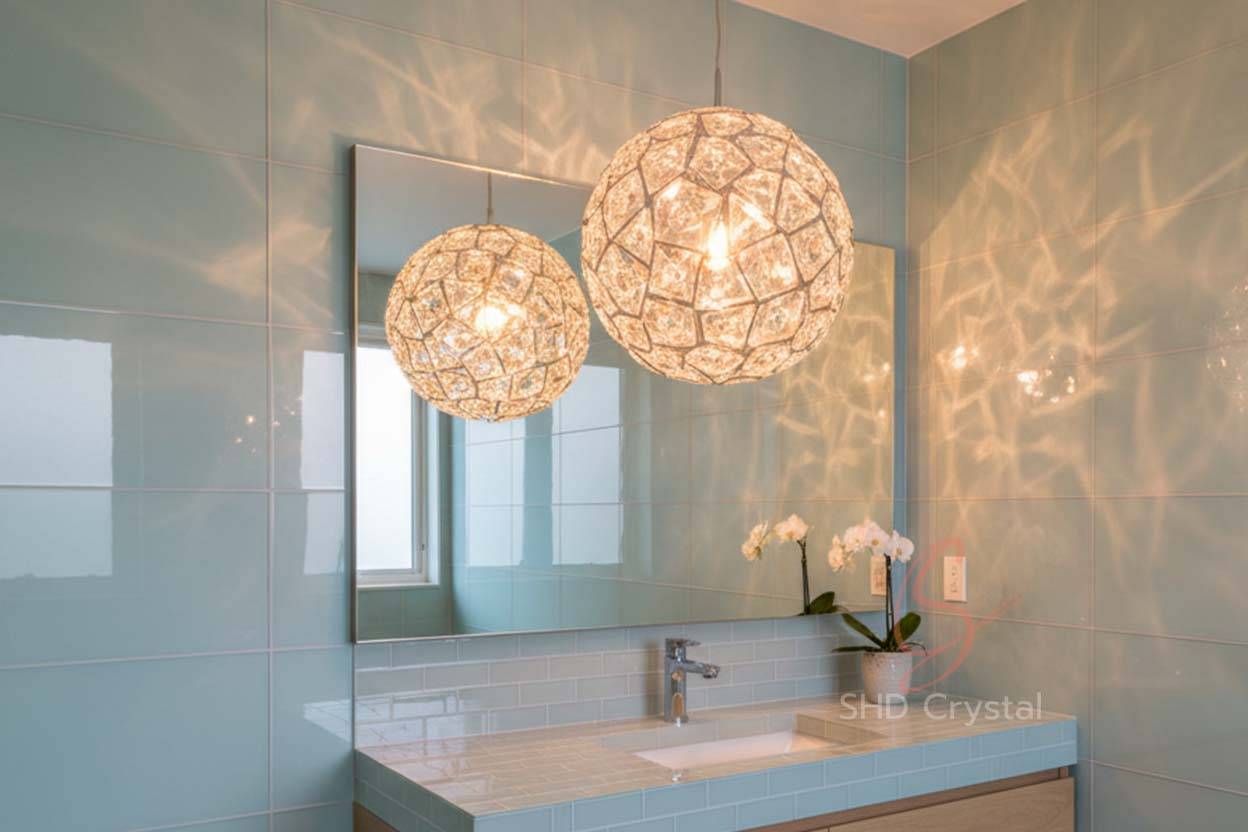 crystal spherical lampshade