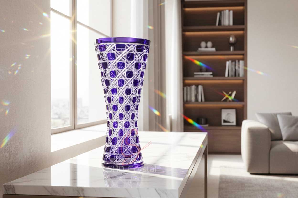 custom crystal vase