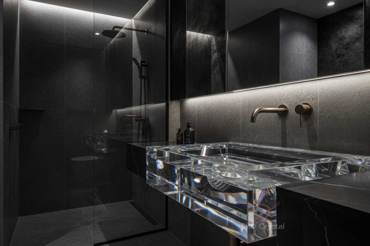 custom crystal washbasin