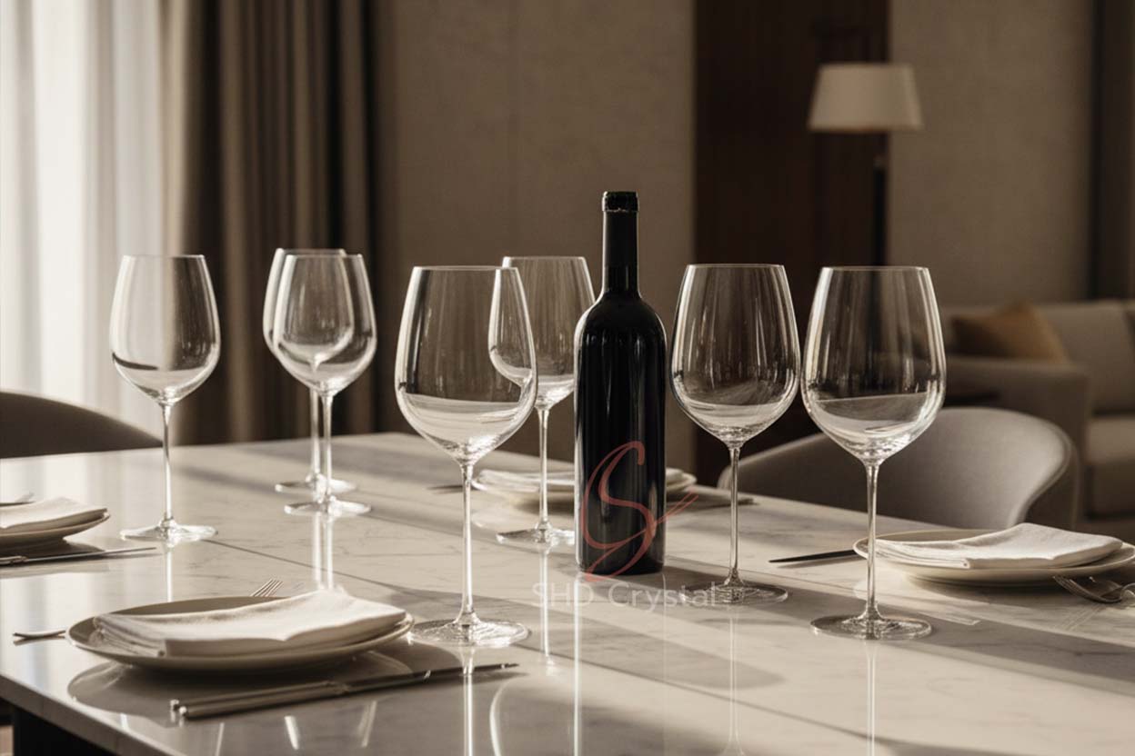 custom crystal wine glasses