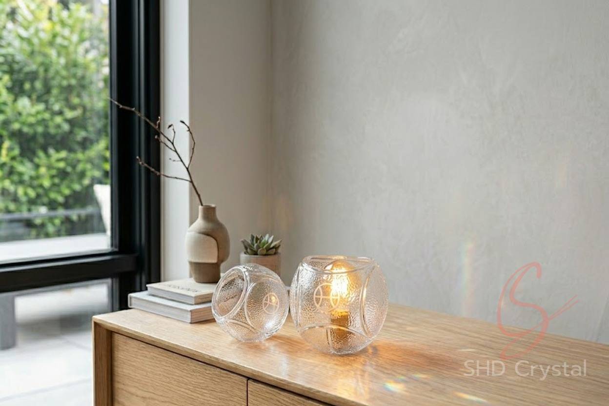 custom spherical glass lampshades