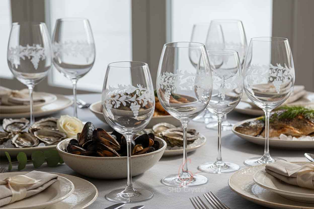 custom white wine glass