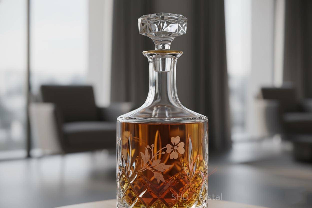 elegant glass decanters