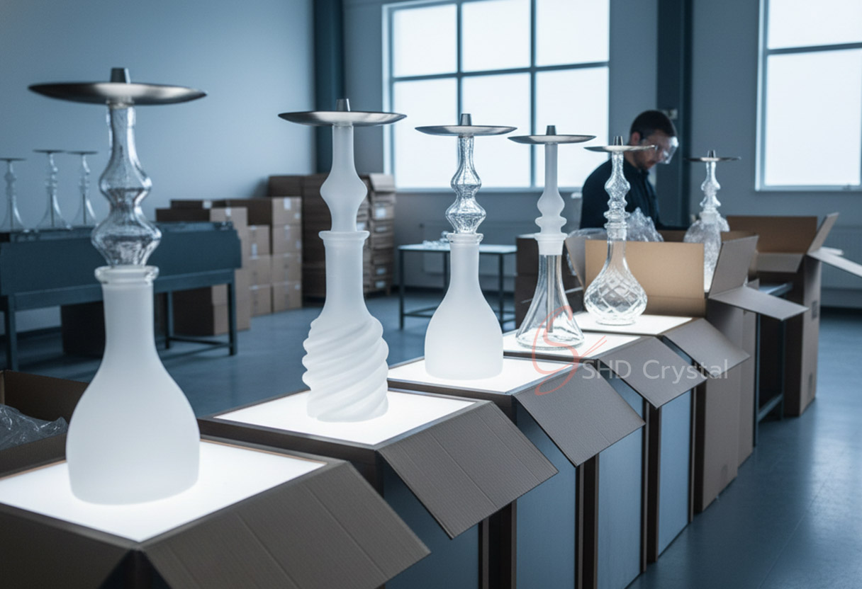 export-ready glass hookah