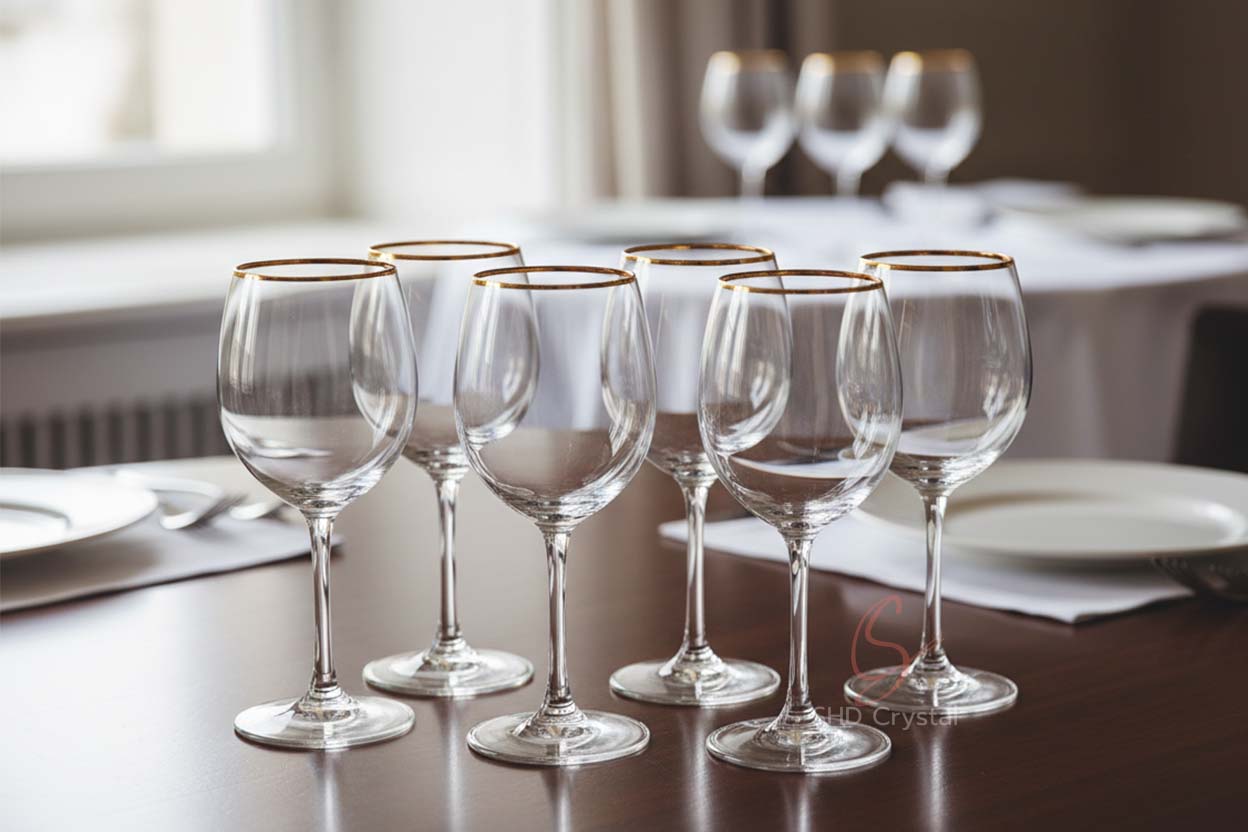 gold-painted wineware manufacturers