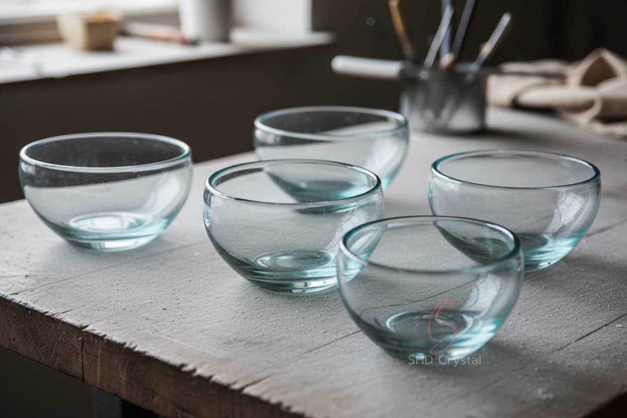 hand blown glass bowls