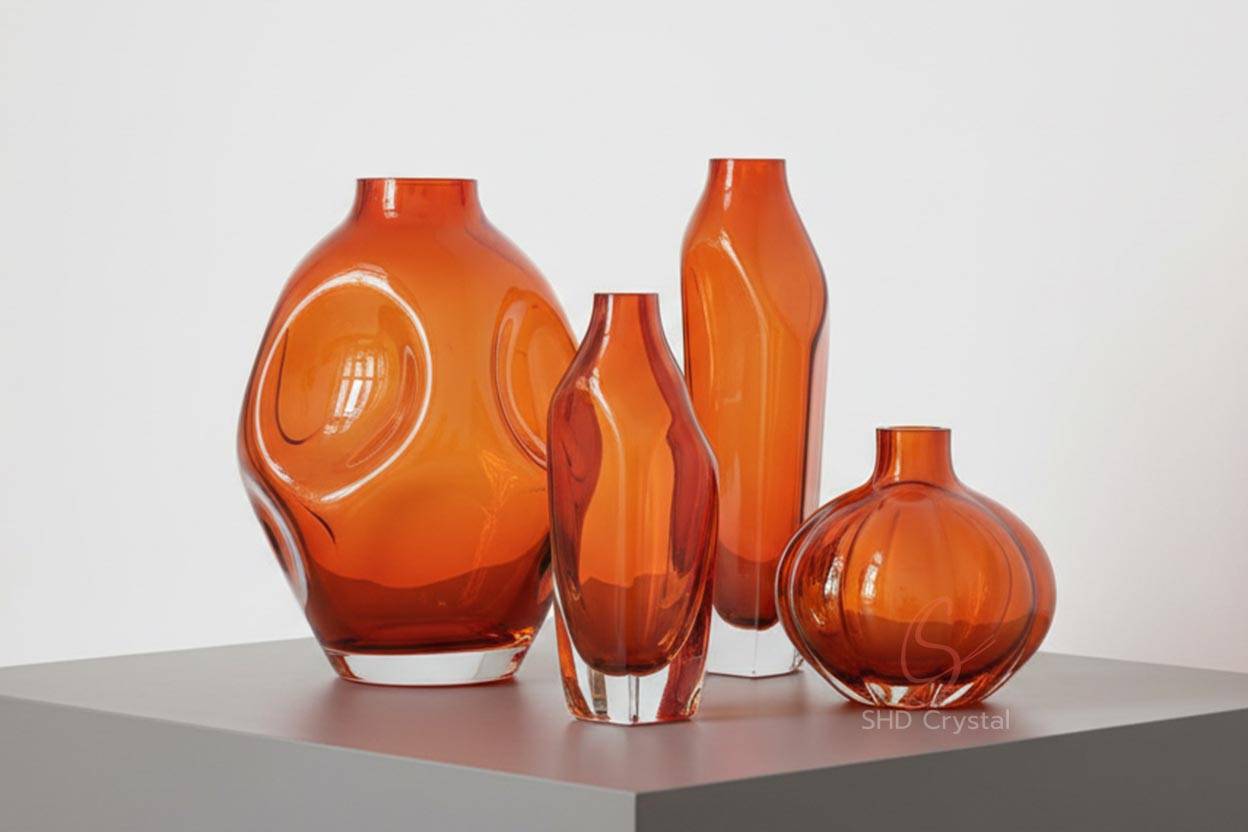 orange crystal vase manufacturers