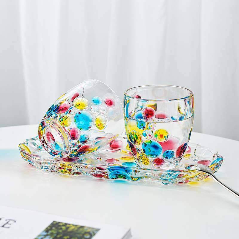 Fantasy Bubble Crystal Glass Whiskey Tumbler