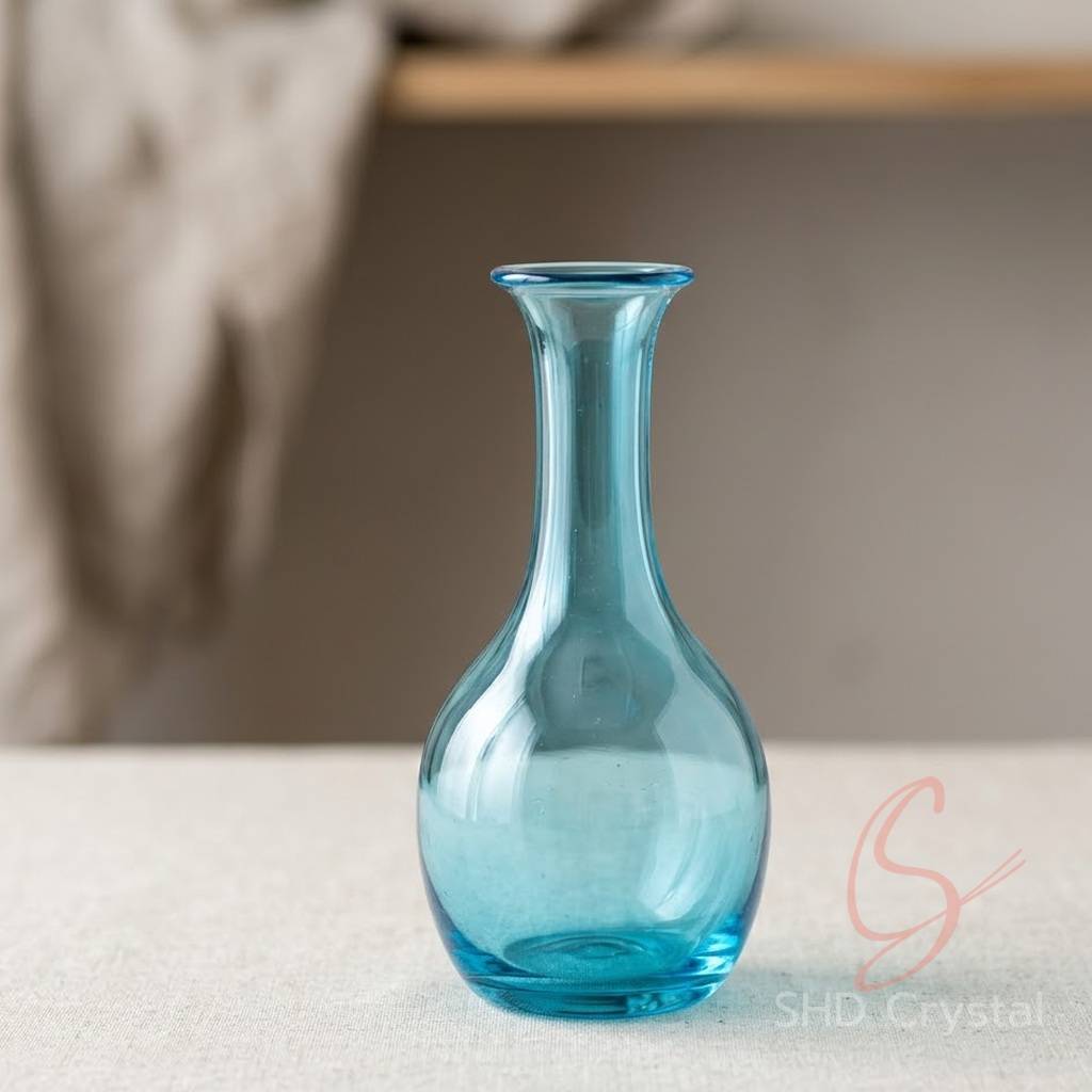 Cyan Glass Vase Factory