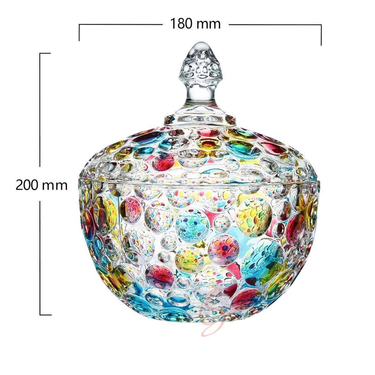 Multicolor Bubble Glass Candy Jar (Large)