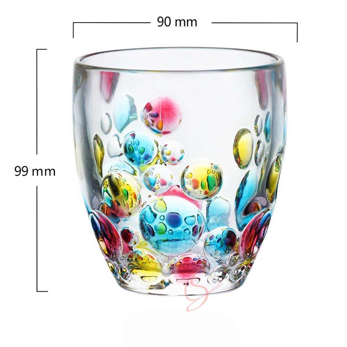 Fantasy Bubble Crystal Glass Whiskey Tumbler
