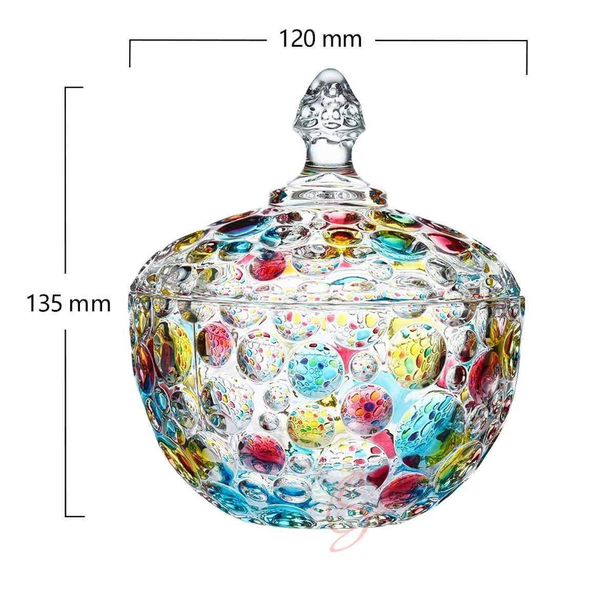 Multicolor Bubble Glass Candy Jar (Small)