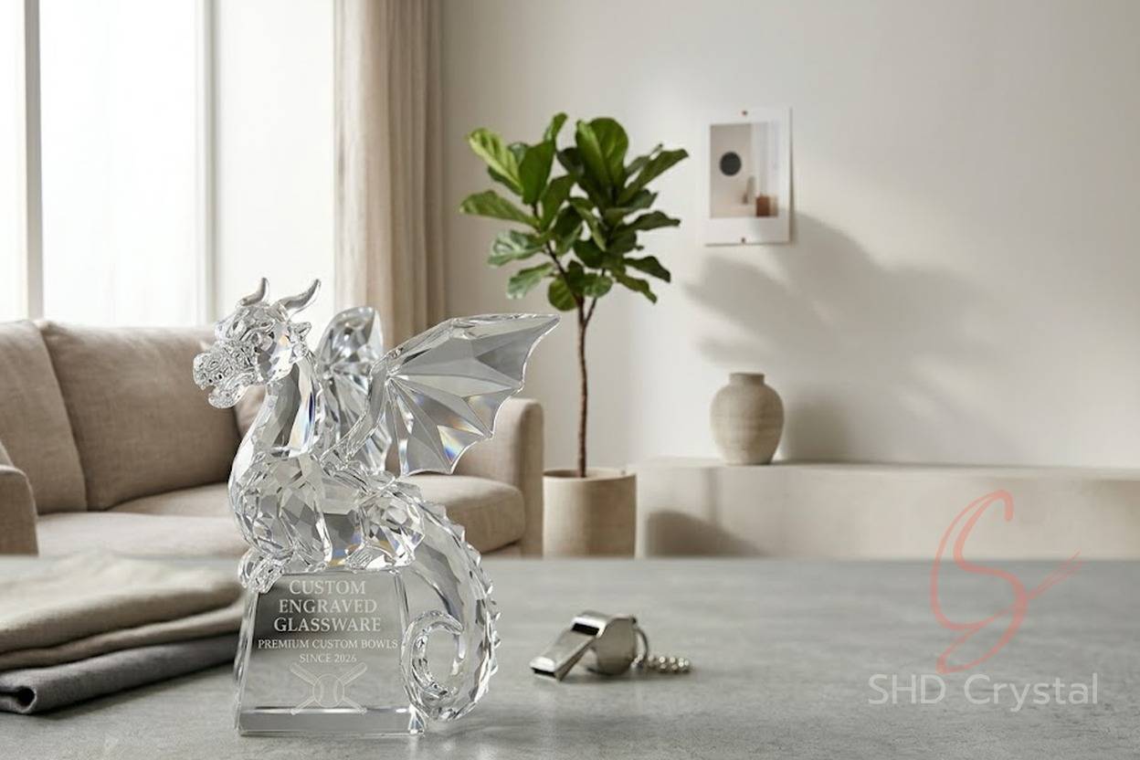 crystal glass dragon ODM