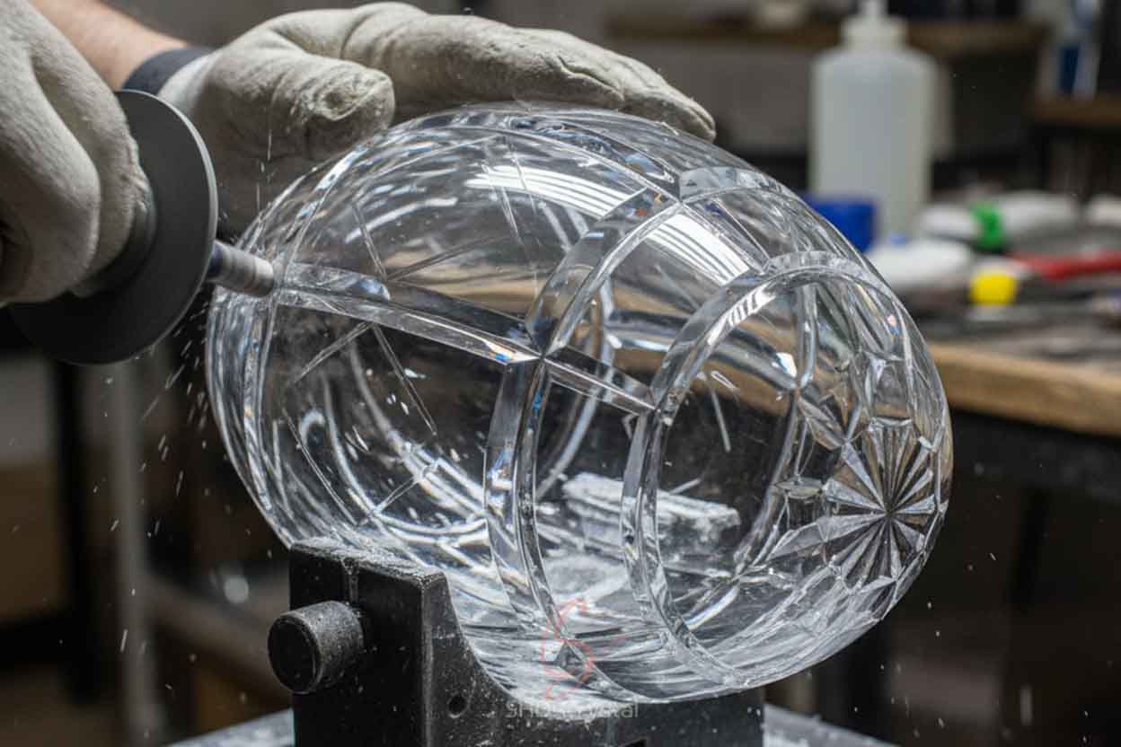 crystal glass football OEM