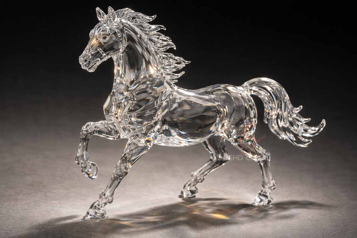 crystal glass horse OEM