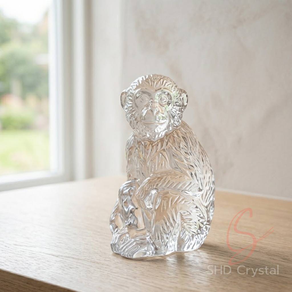 crystal glass monkey OEM