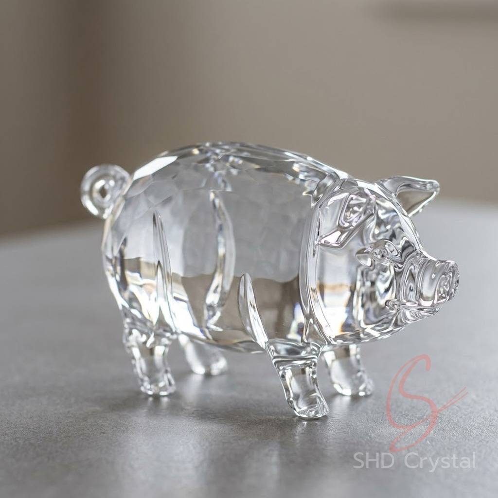 crystal glass pig OEM