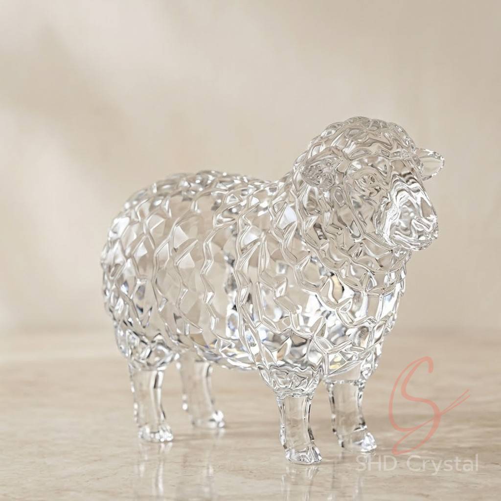 crystal glass sheep OEM