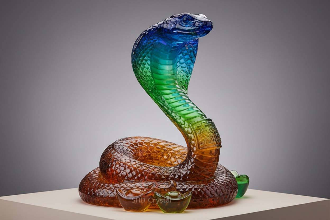 crystal glass snake OEM