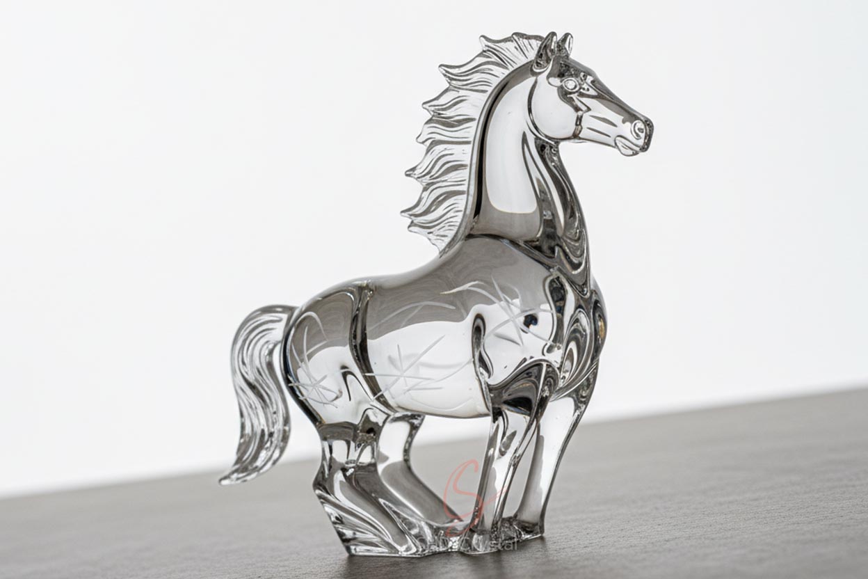 crystal horse sculpture